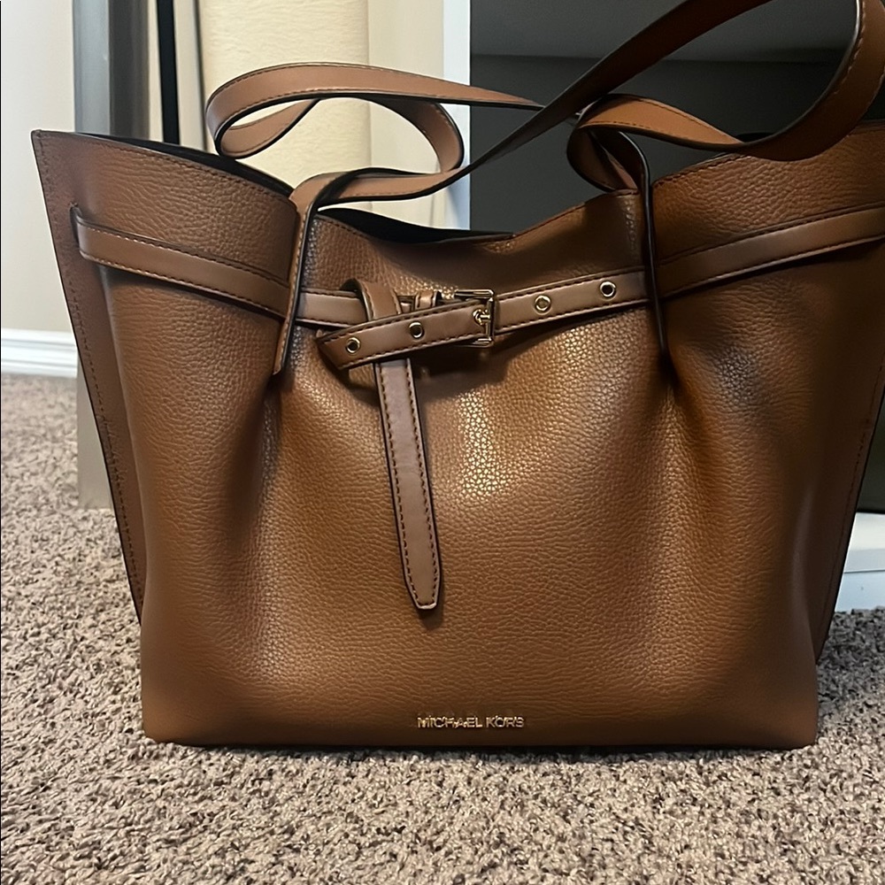 Michael Kors Brown Leather Emilia Tote Bag